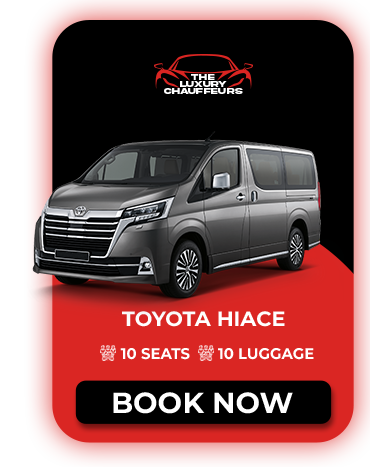 Toyota Hiace available for group transfers of 8 to 10 people in Saudi Arabia.